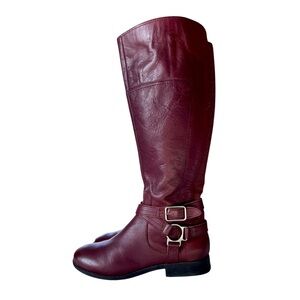 Marc Fisher Brown Leather Riding Boots Size 7.5